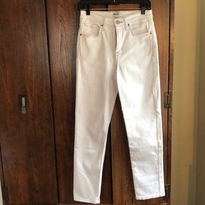 William Rast white denim with contrast stitching